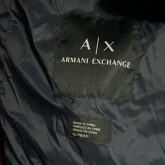 Armani Exchange Burgundy Quilted Vest - Picture 2 of 12